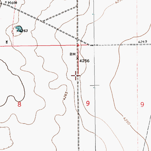 Topographic Map of 10947 Water Well, NM