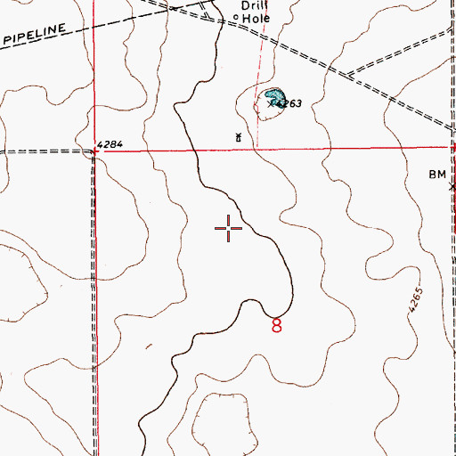 Topographic Map of 10946 Water Well, NM