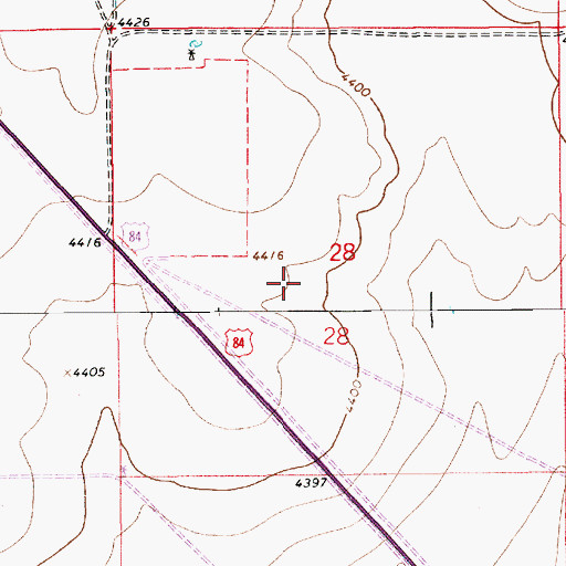 Topographic Map of 10619 Water Well, NM