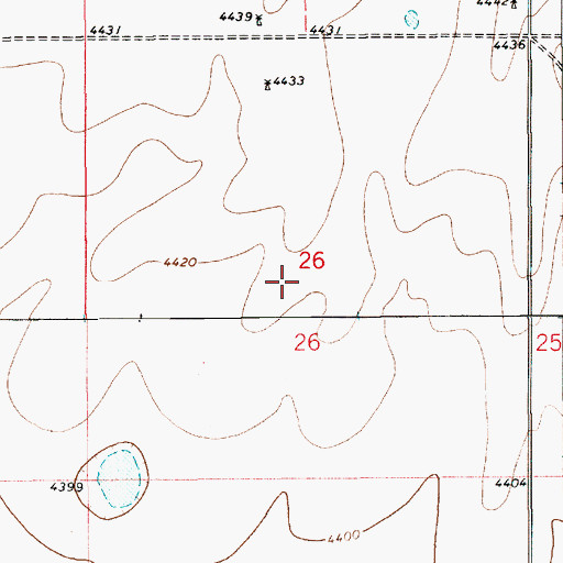 Topographic Map of 10624 Water Well, NM