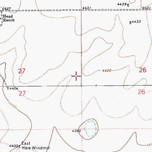 Topographic Map of 10623 Water Well, NM
