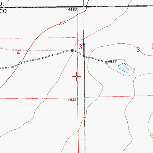 Topographic Map of 10557 Water Well, NM