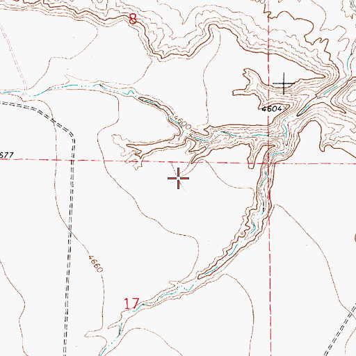 Topographic Map of 10466 Water Well, NM