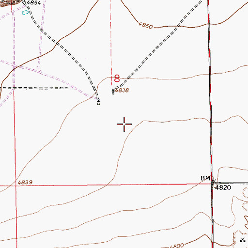 Topographic Map of 10558 Water Well, NM