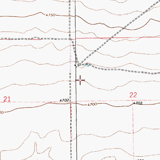 Topographic Map of 10569 Water Well, NM