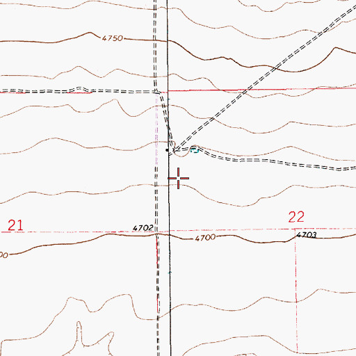 Topographic Map of 10568 Water Well, NM