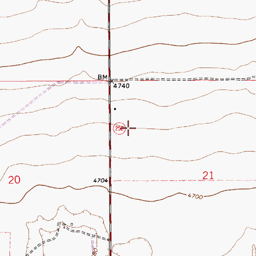 Topographic Map of 10567 Water Well, NM