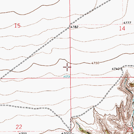 Topographic Map of 10653 Water Well, NM