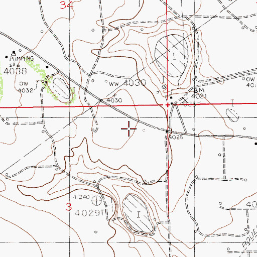 Topographic Map of 11325 Water Well, NM