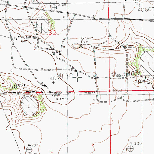 Topographic Map of 11323 Water Well, NM