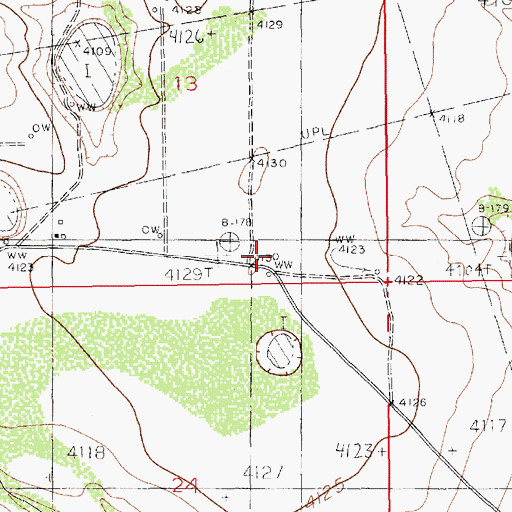 Topographic Map of 10280 Water Well, NM