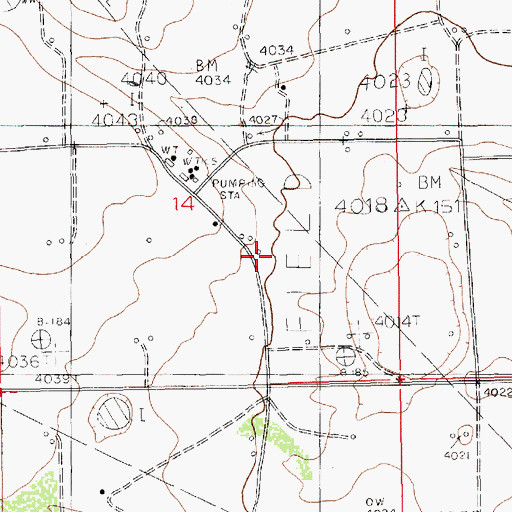 Topographic Map of 11310 Water Well, NM