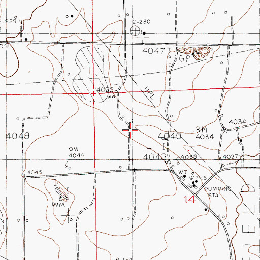 Topographic Map of 11309 Water Well, NM