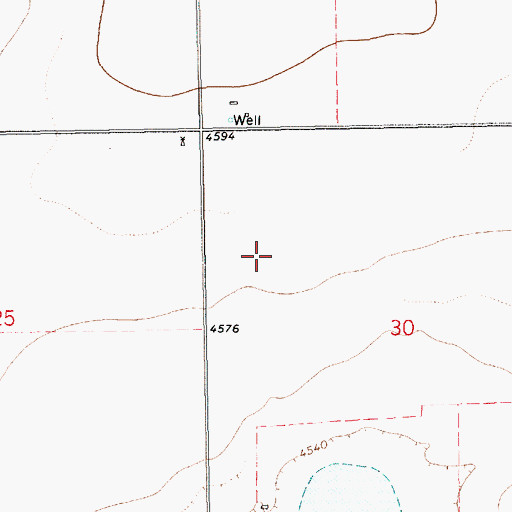 Topographic Map of 10210 Water Well, NM