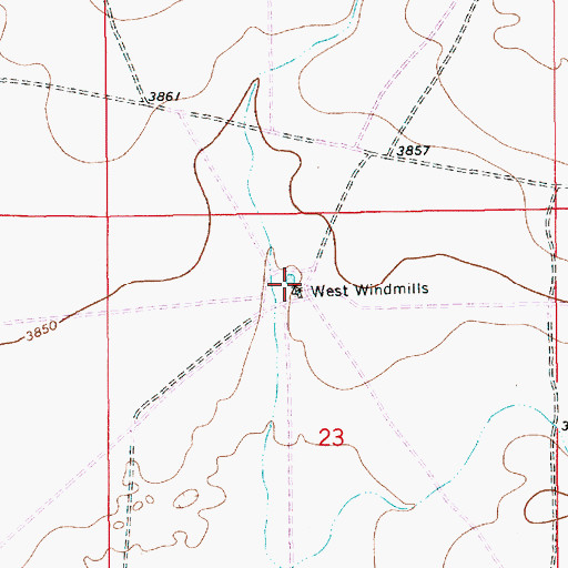 Topographic Map of 10718 Water Well, NM