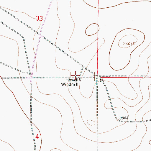 Topographic Map of 10712 Water Well, NM