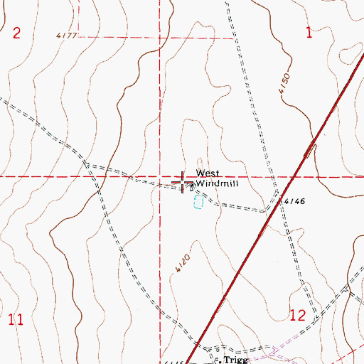 Topographic Map of 10779 Water Well, NM