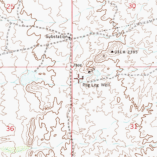 Topographic Map of Peg Leg Well, AZ