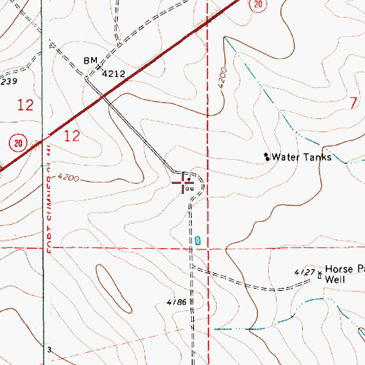 Topographic Map of 10011 Water Well, NM