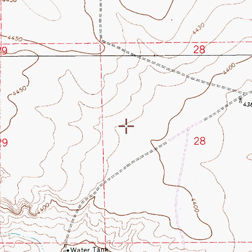 Topographic Map of 10162 Water Well, NM