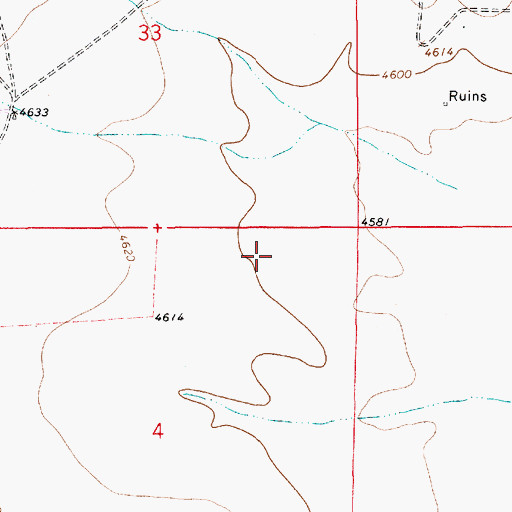 Topographic Map of 10270 Water Well, NM