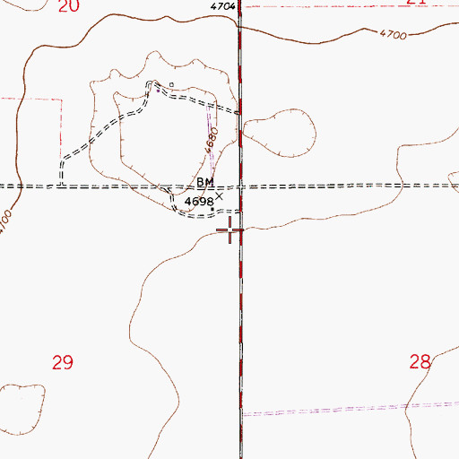 Topographic Map of 10572 Water Well, NM