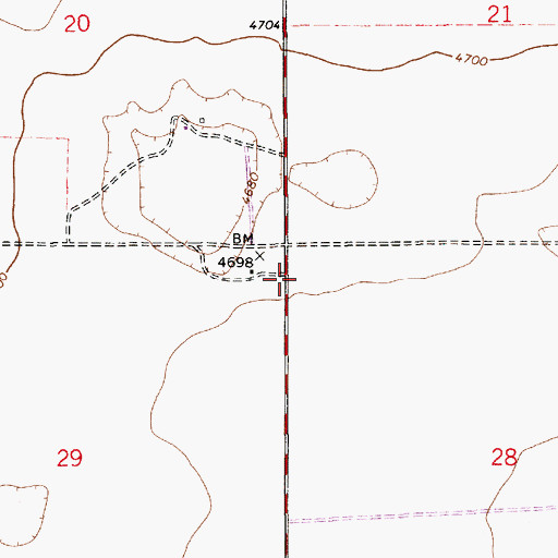 Topographic Map of 10573 Water Well, NM