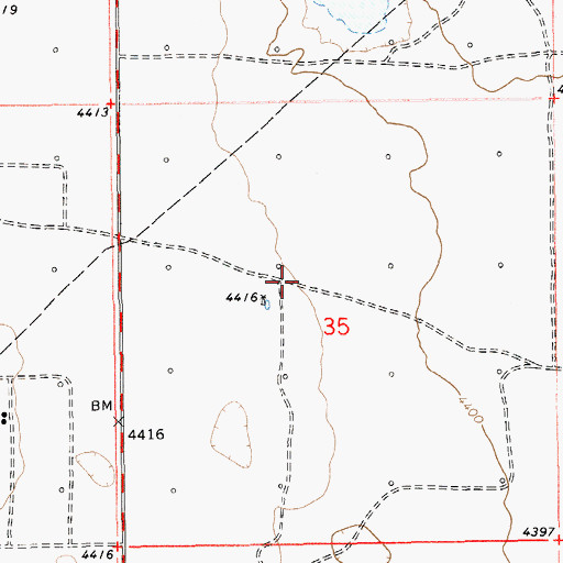 Topographic Map of 10501 Water Well, NM