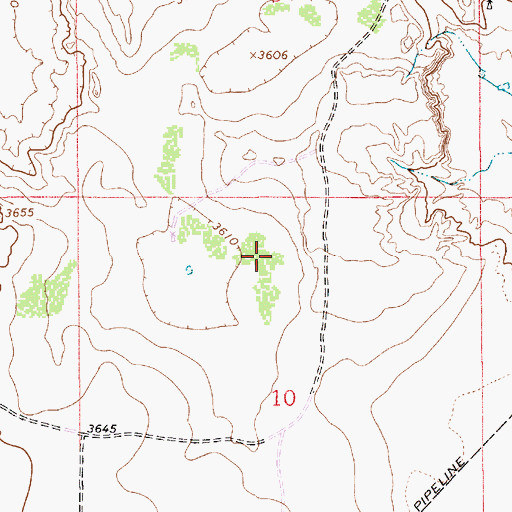 Topographic Map of 10714 Water Well, NM