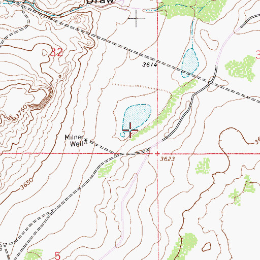 Topographic Map of 10007 Water Well, NM