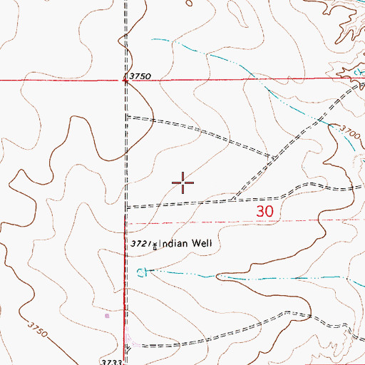 Topographic Map of 10745 Water Well, NM