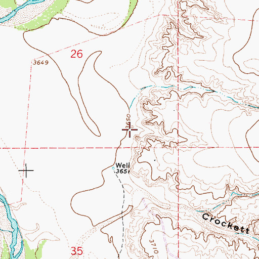 Topographic Map of 10688 Water Well, NM