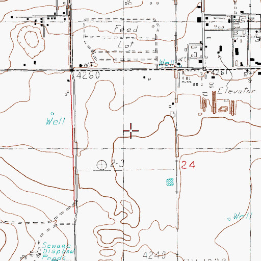 Topographic Map of 10033 Water Well, NM