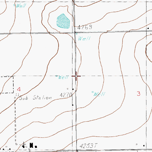 Topographic Map of 10109 Water Well, NM