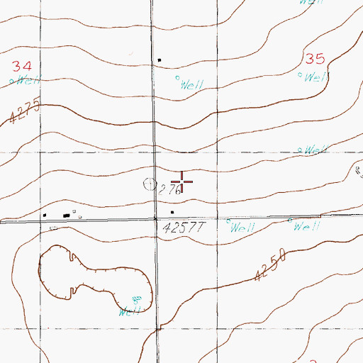 Topographic Map of 10069 Water Well, NM