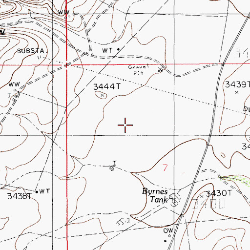 Topographic Map of 10261 Water Well, NM