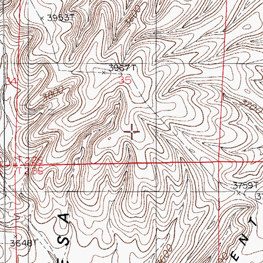 Topographic Map of 10257 Water Well, NM