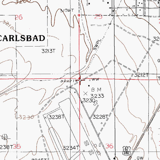 Topographic Map of 10411 Water Well, NM