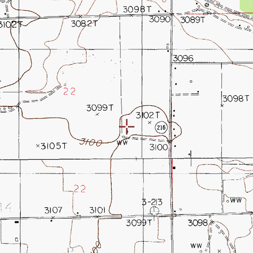 Topographic Map of 10238 Water Well, NM