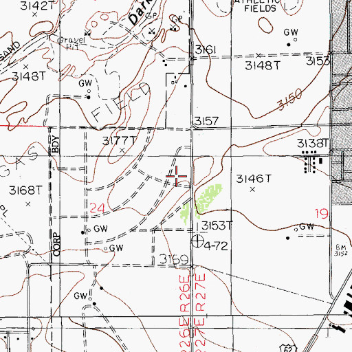 Topographic Map of 10216 Water Well, NM