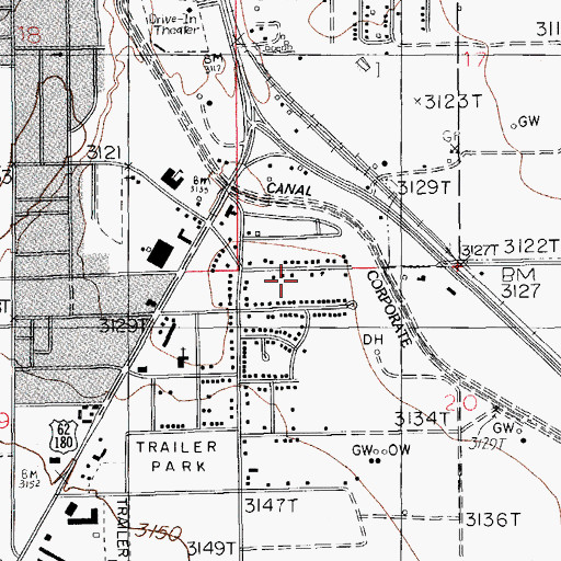 Topographic Map of 10227 Water Well, NM