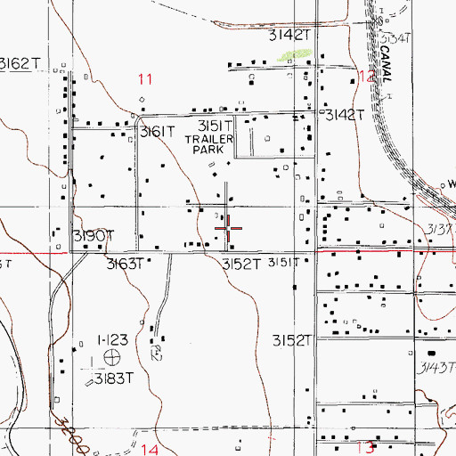 Topographic Map of 10210 Water Well, NM