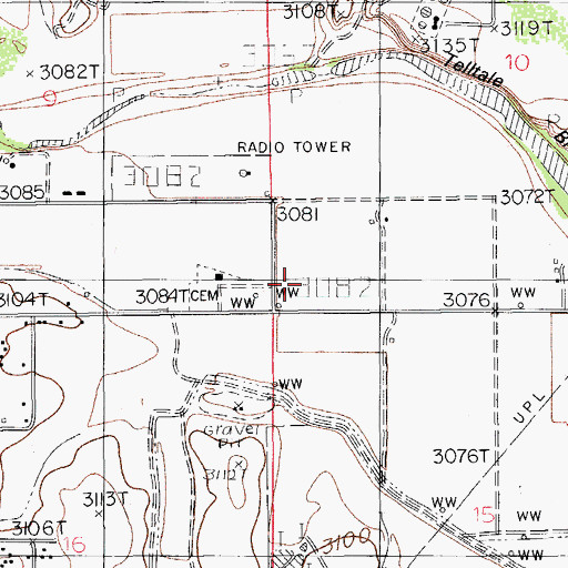 Topographic Map of 10228 Water Well, NM