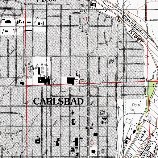 Topographic Map of 10412 Water Well, NM