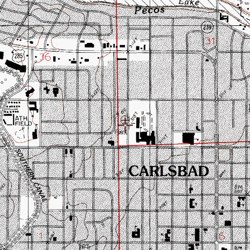 Topographic Map of 10410 Water Well, NM