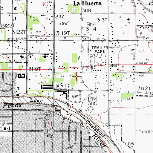 Topographic Map of 10202 Water Well, NM