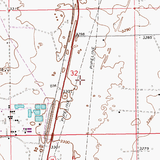 Topographic Map of 10547 Water Well, NM
