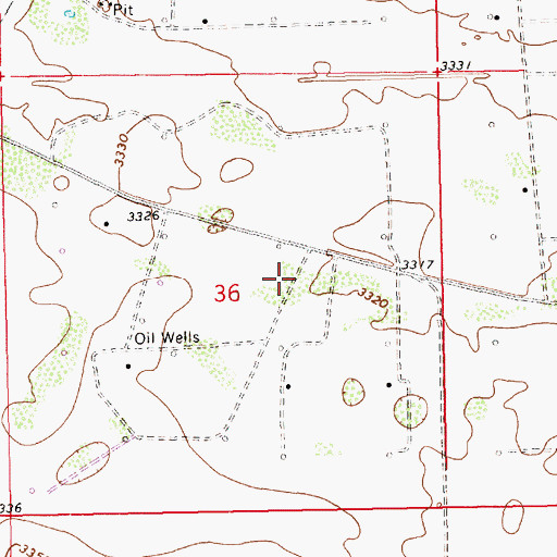 Topographic Map of 10518 Water Well, NM