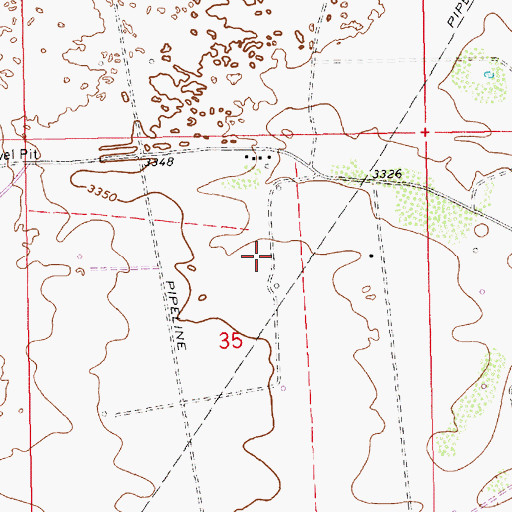 Topographic Map of 10513 Water Well, NM
