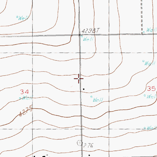 Topographic Map of 10158 Water Well, NM